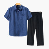 Стара Пара Линена Комбинация с Къс Ръкав