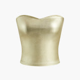 Винтидж Безръкав Топ с Перли