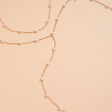 Ръчно изработено златисто necklace с перли