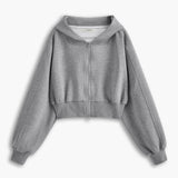 Здрав hoodie с дълъг ръкав и цип