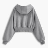 Здрав hoodie с дълъг ръкав и цип