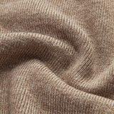 Asymmetric Patchwork Long Sleeve Mock Neck Knit Top