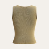 Knit Twist-Front Tank Top