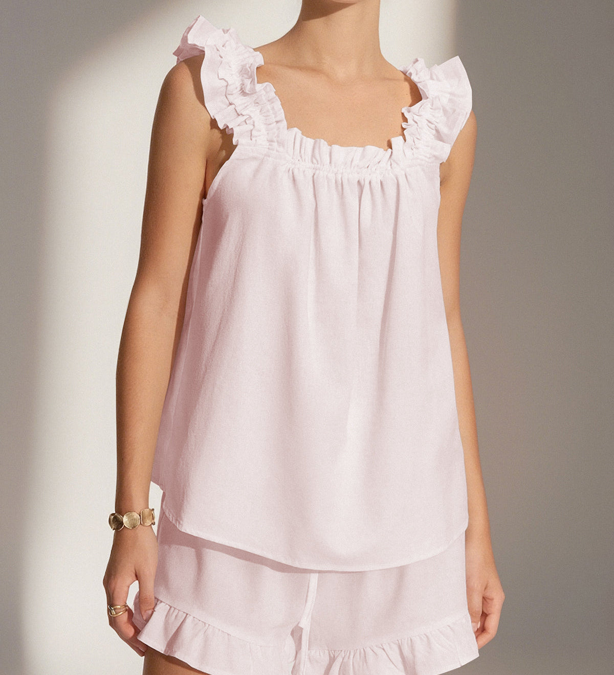 Комплект памучни къси панталони с ръбове