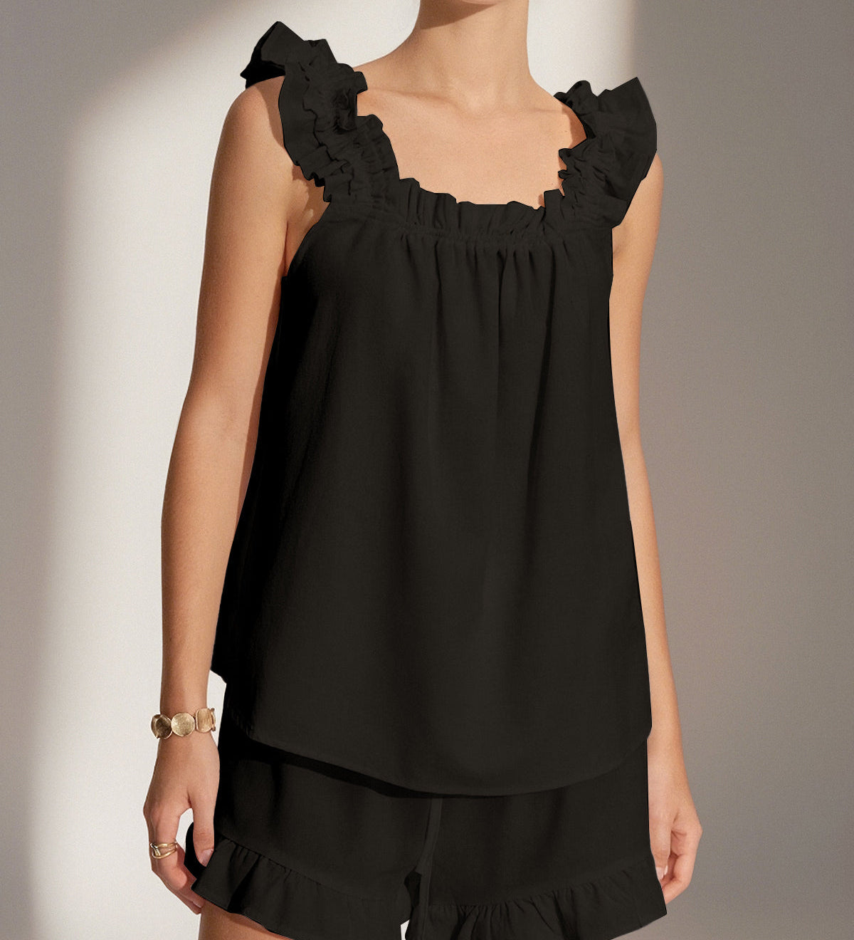 Комплект памучни къси панталони с ръбове