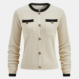 Textured Chevron Knit Pocketed Sweater Co-ords