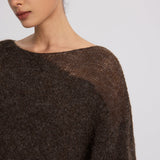 Sheer Paneled Mohair Knit Sweater