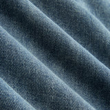 Дънкови панталони с асиметричен дизайн, ръбове и широк крачол