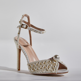 Сандали Cyrix Pearl Strap в кайсиев нюанс