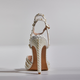 Сандали Cyrix Pearl Strap в кайсиев нюанс
