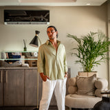 Стара Парижка Льняна Риза с Дълъг Ръкав