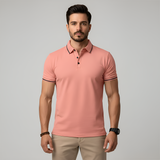 Мъжка къс ръкав поло тениска от памук – slim fit