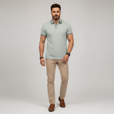 Мъжка къс ръкав поло тениска от памук – slim fit
