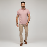 Мъжка къс ръкав поло тениска от памук – slim fit