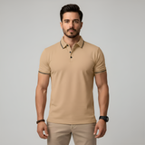 Мъжка къс ръкав поло тениска от памук – slim fit