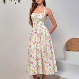 Цветна халтерна рокля Bodycon