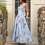 Цветна халтерна рокля Bodycon