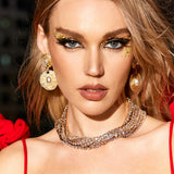 Многослоен златист кристален necklace Jago