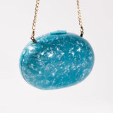 Maina Glitter Acrylic Convertible Clutch