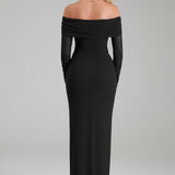 Рокля с ръкави "Off Shoulder" и намачкан ефект