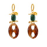 Об earrings Qyrithia в тюркоазен цвят