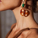 Об earrings Qyrithia в тюркоазен цвят