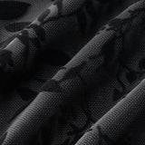 Черна прозрачна тениска с цветен акцент